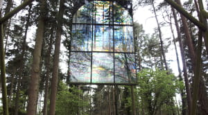 Stained glass window in the Forest of Dean